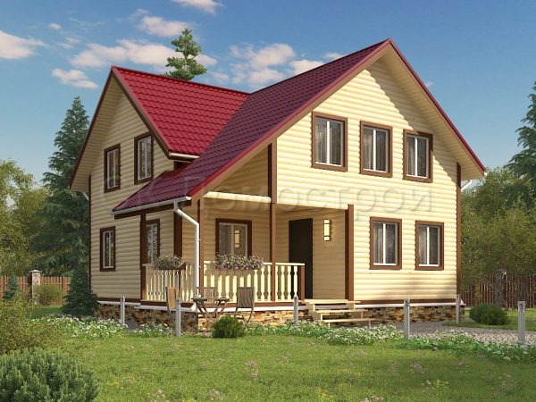 Проект дома из бруса 8х9