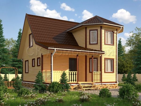 Drvena kuća "ključ u ruke" u Moskvi iz bara jeftinog