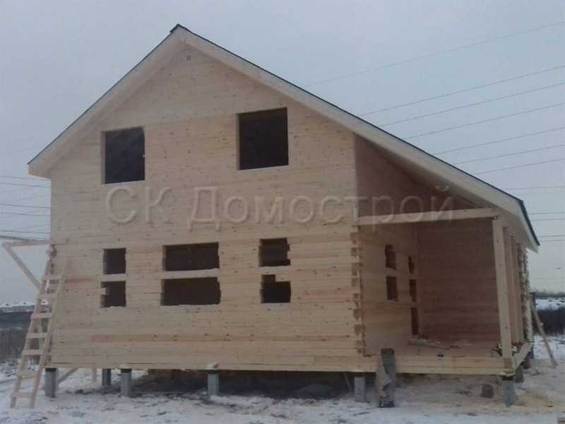 Строительство дома из бруса под усадку в Ломоносовском районе