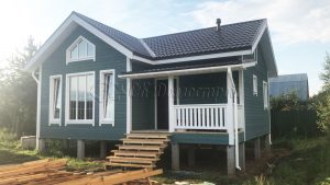 Каркасный дом 7,5х9 деревня Мошницы