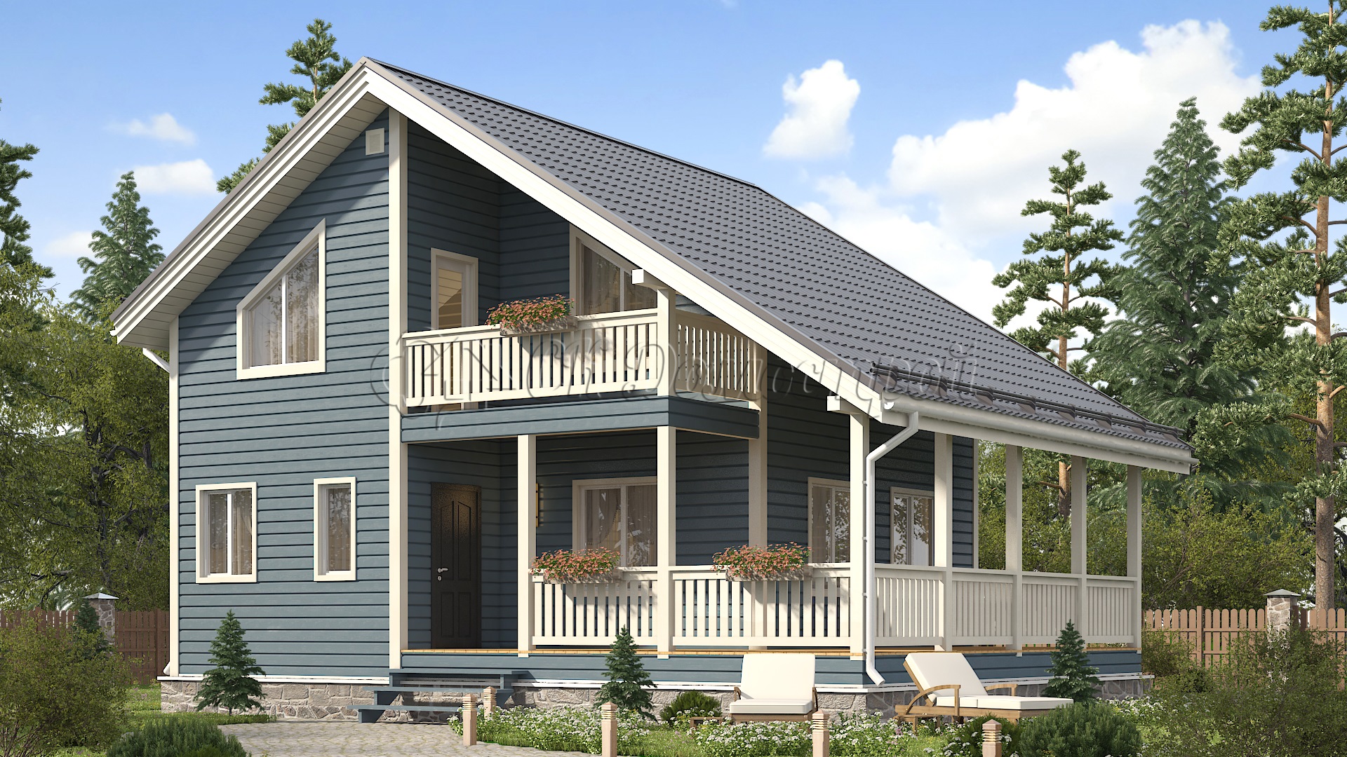 Каркасный дом 8х10,5 «Булатов»