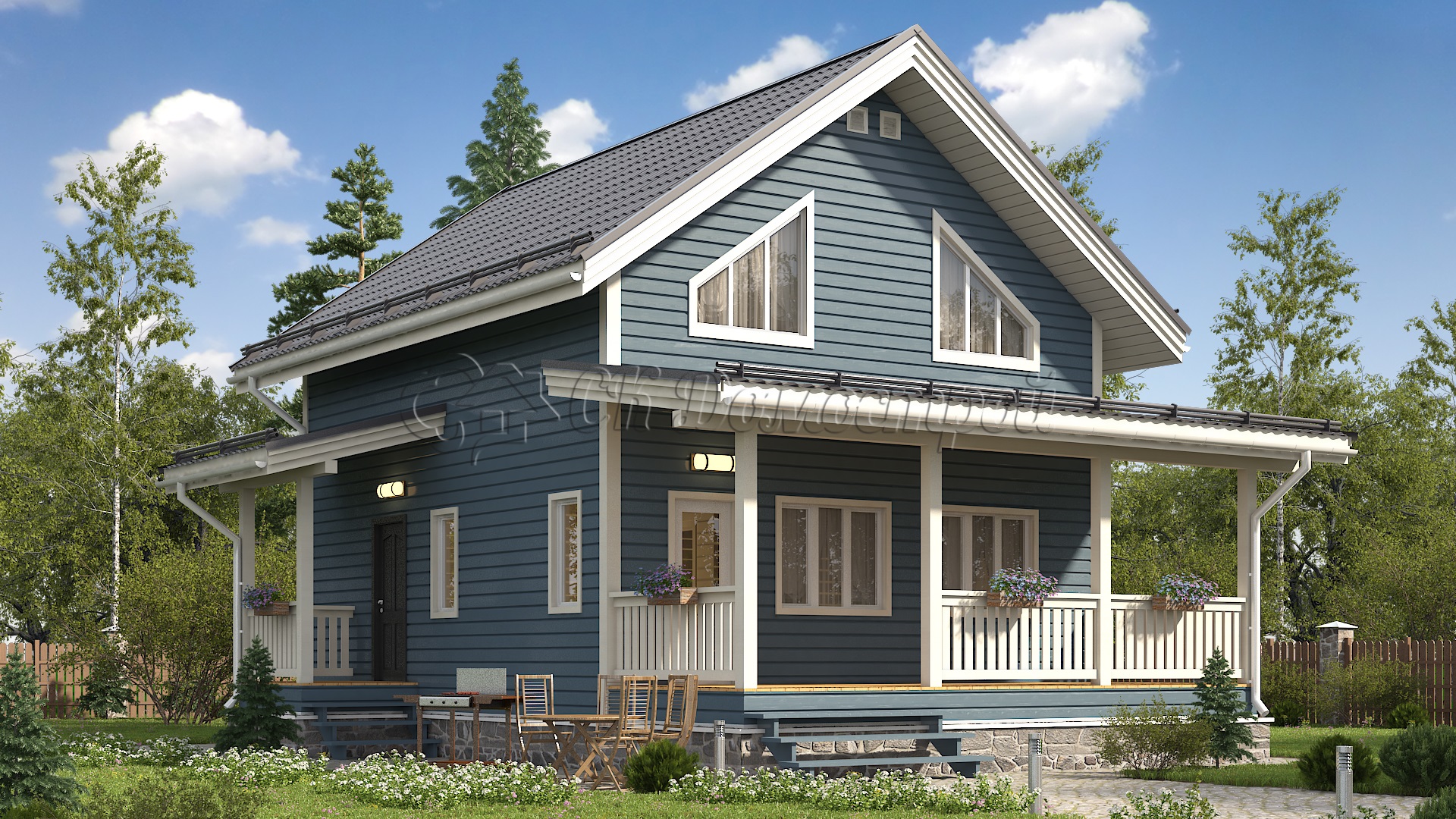 Каркасный дом 7х8 «Федотов»