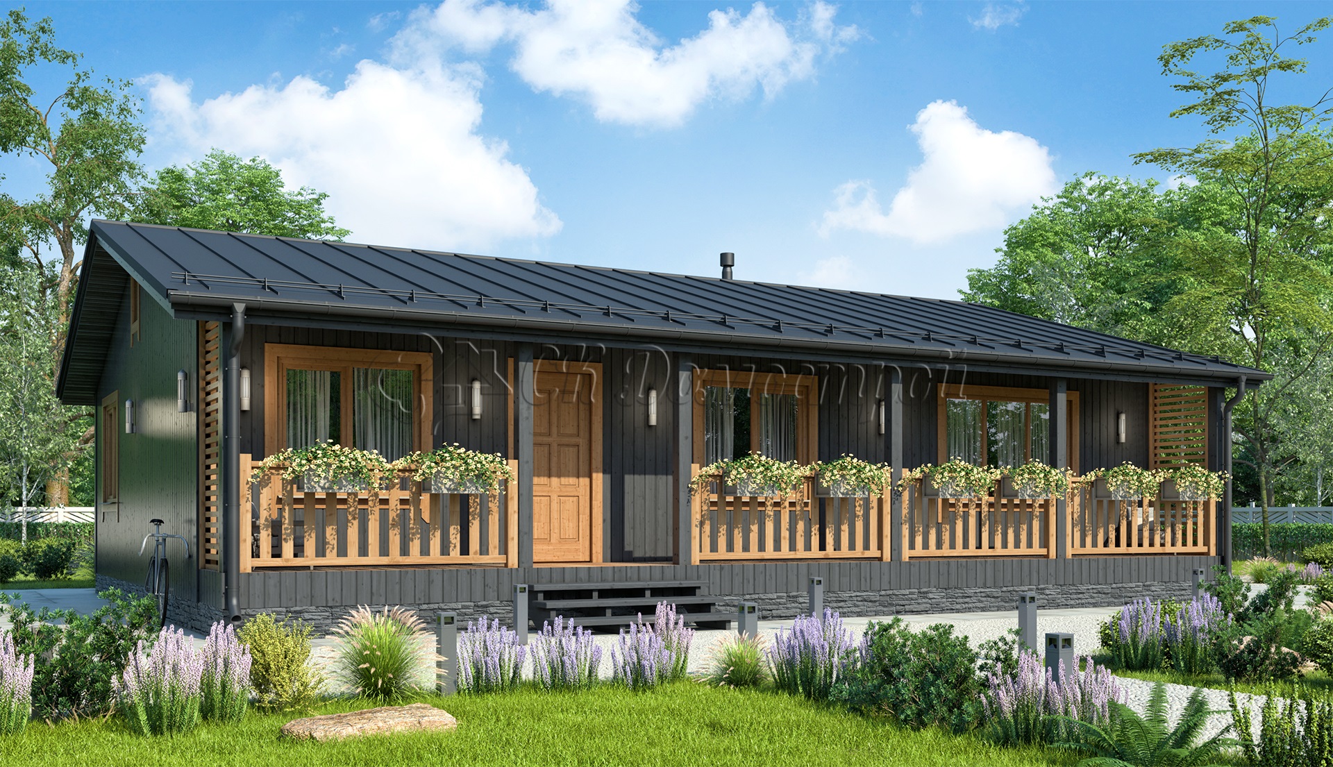 Каркасный дом 8,5х12 «Макаров»