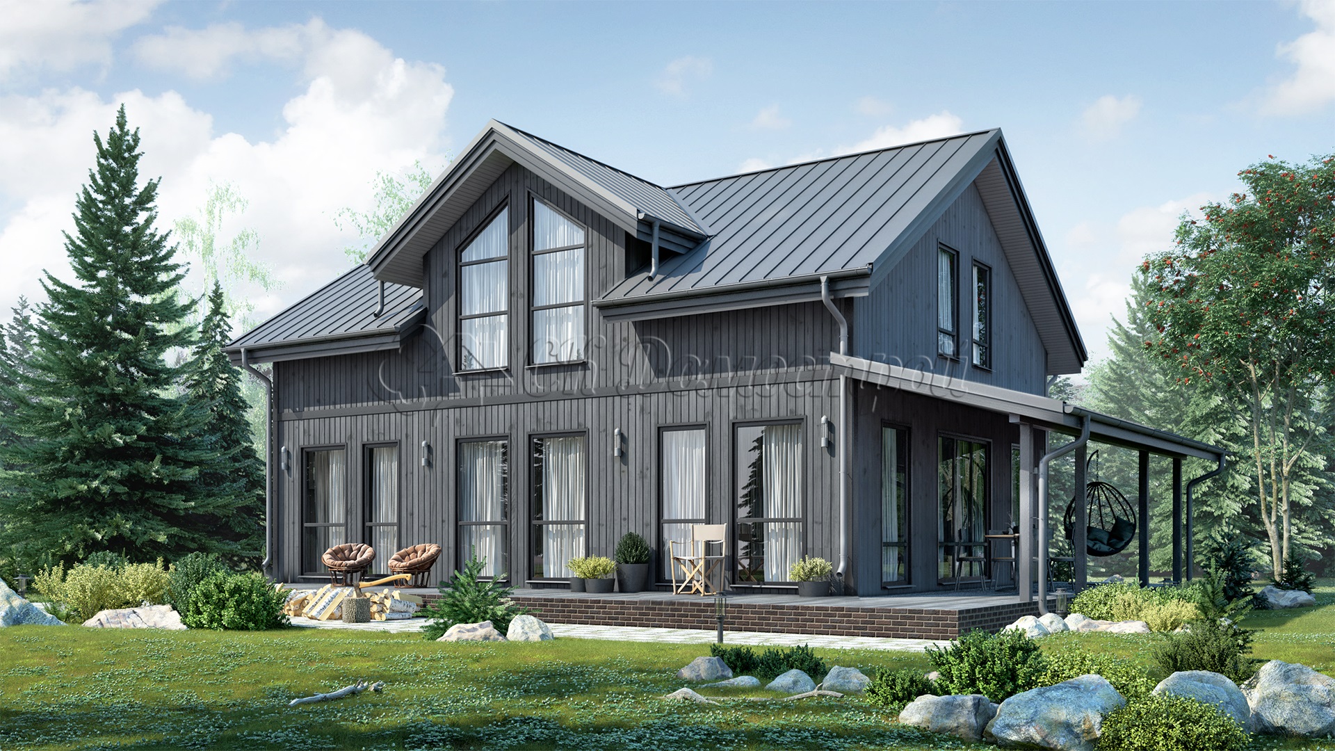 Каркасный дом 8,5х12 «Орлов»