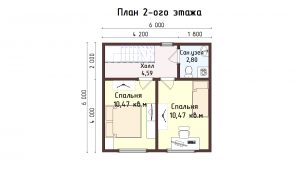 Дом «Панкратов» 6х7,5 м