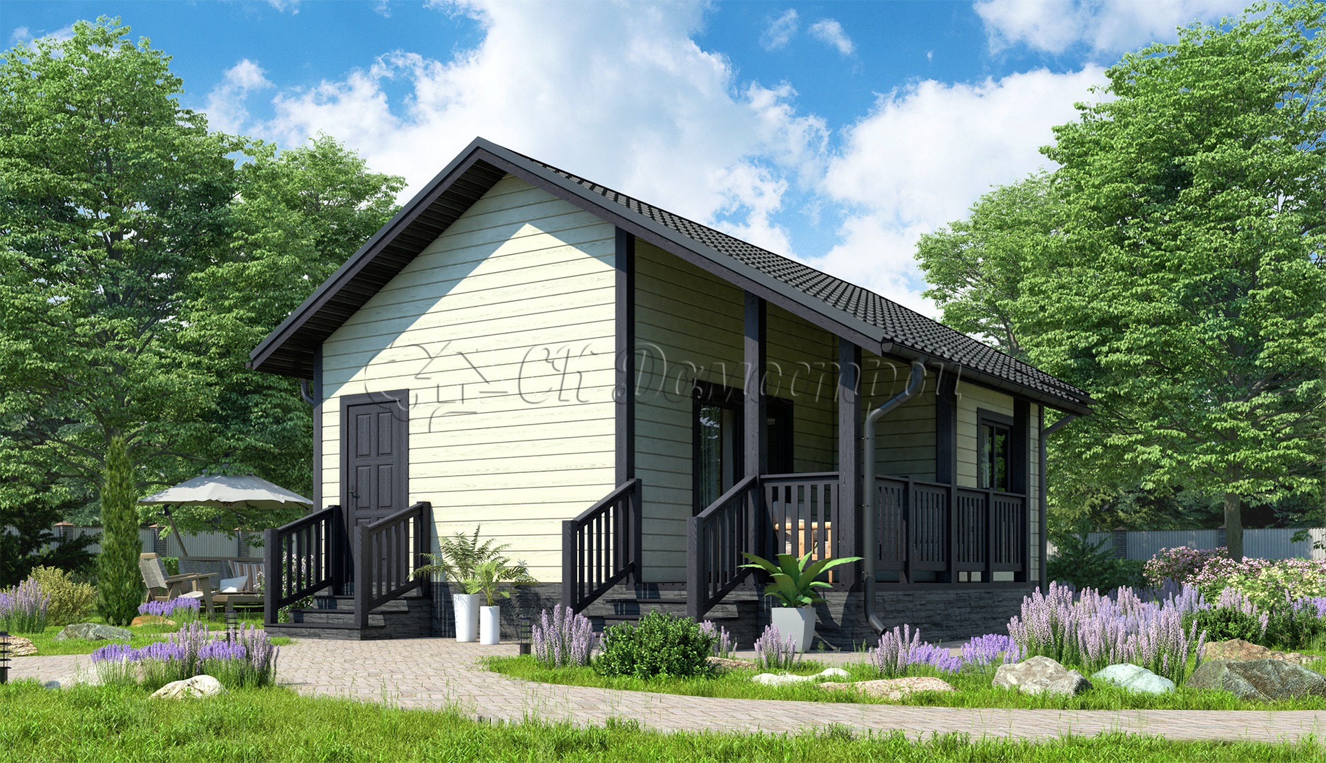 Каркасный дом 6х8 «Соловьев»