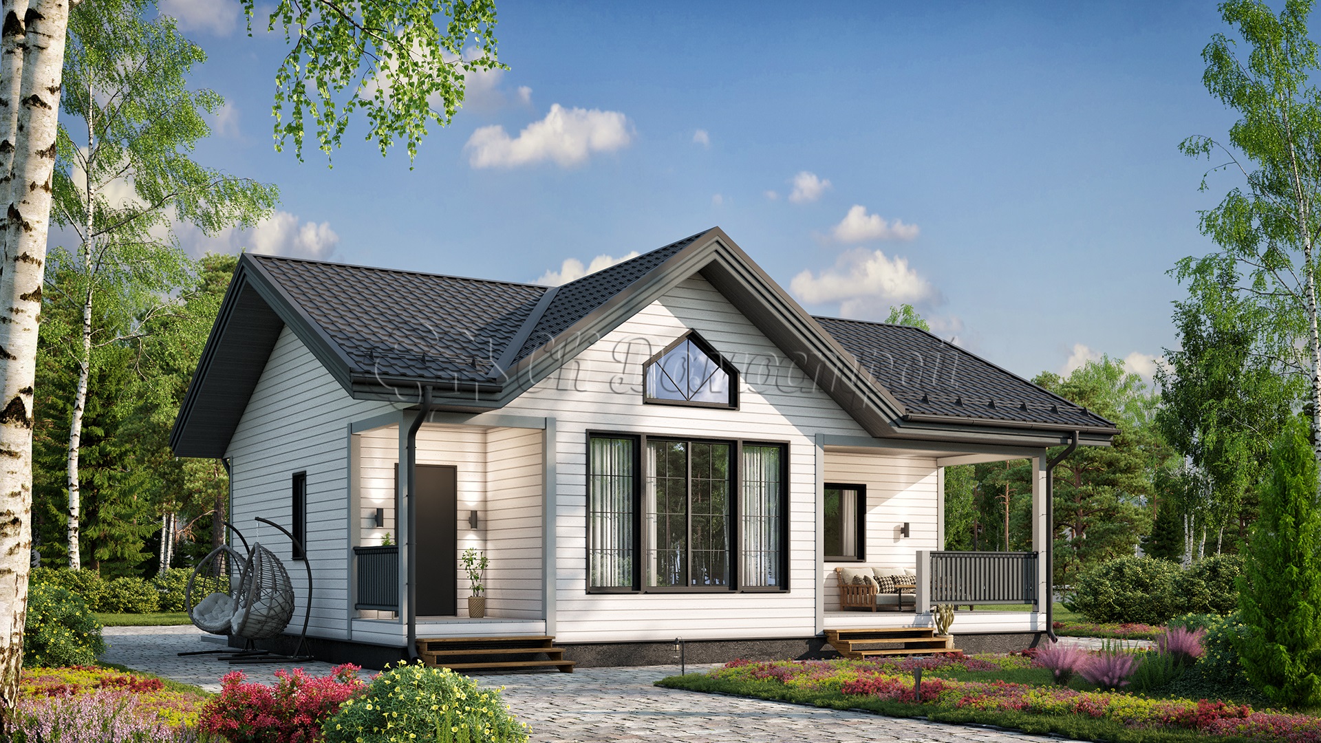 Каркасный дом 8,5х11 «Валентинов»