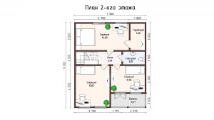 Дом «Фролов» 7,5х9 м