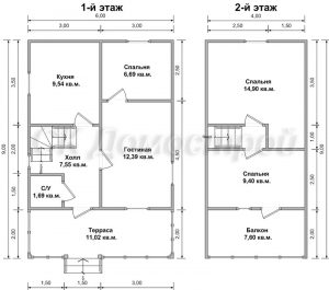 Дом «Соколов» 6х9 м
