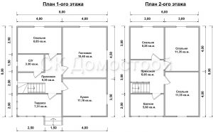 Дом «Антипов» 8х8 м