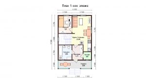 Дом «Борисов» 6х8 м