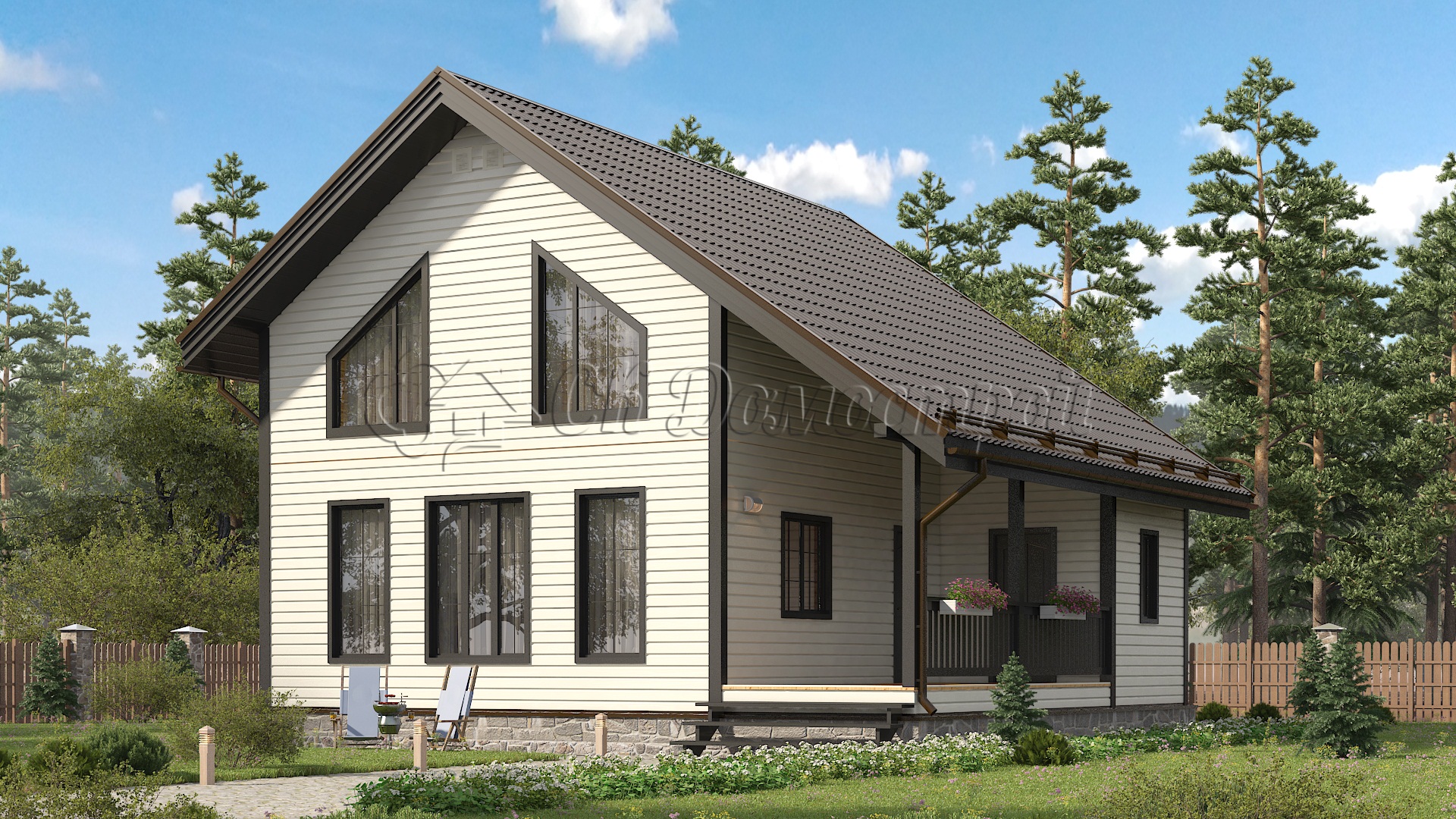 Каркасный дом 9х9,5 «Ларионов»