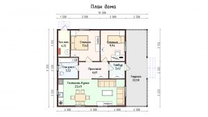 Дом «Олегов» 9х10,5 м