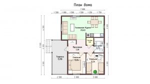 Дом «Семёнов» 7х9,5 м