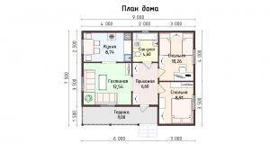 Дом «Владленов» 7,5х9 м