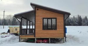 Каркасный дом 6х8 деревня Малые Слудицы