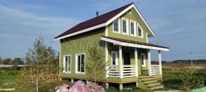 Каркасный дом 6х9,5 деревня Дубровка