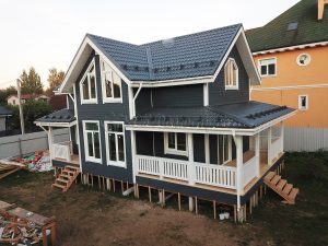 Каркасный дом 7,5х12 деревня Большие Пороги