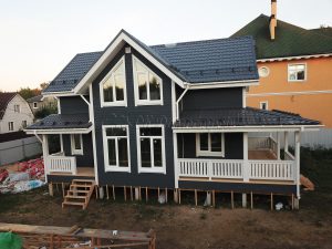 Каркасный дом 7,5х12 деревня Большие Пороги