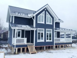 Каркасный дом 7.5х9 деревня Большое Петровское