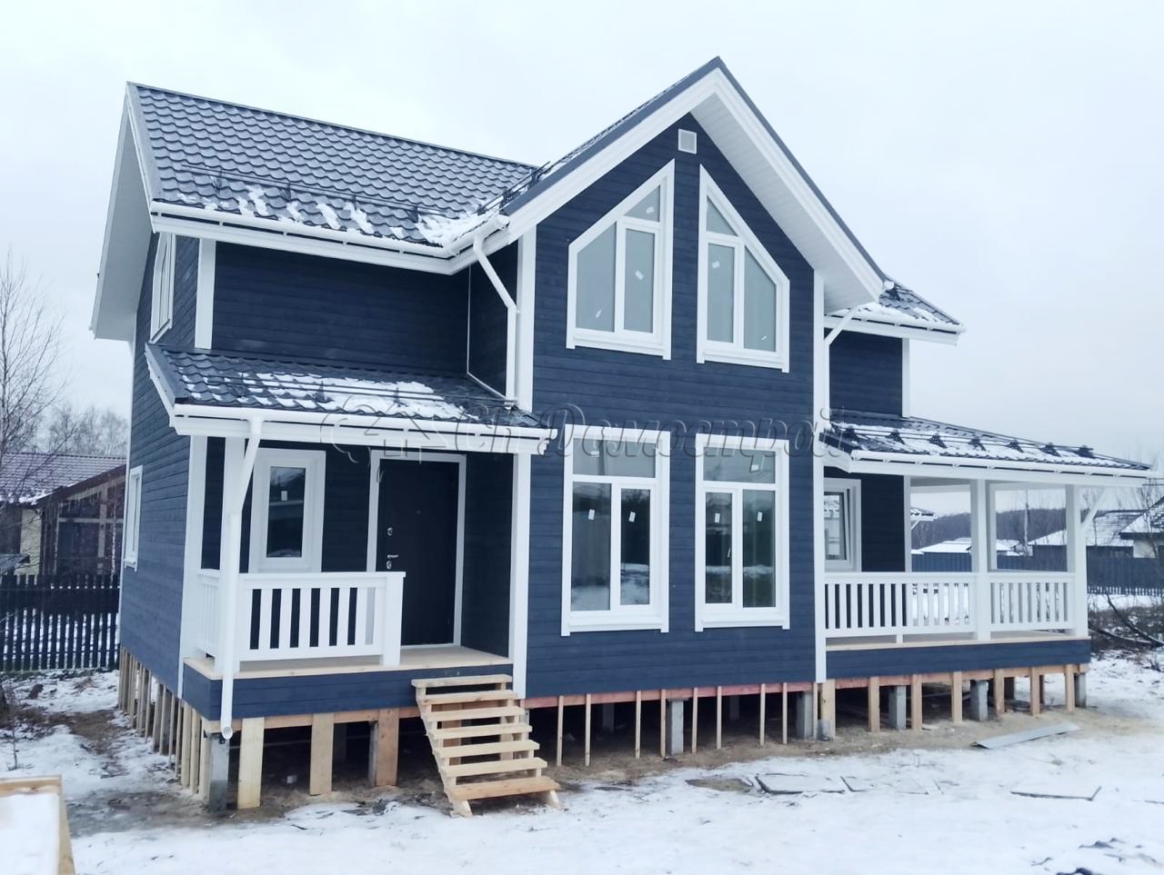 Каркасный дом 7.5х9 деревня Большое Петровское