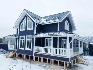 Каркасный дом 7.5х9 деревня Большое Петровское