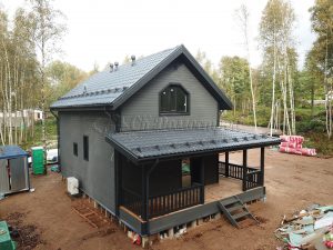 Каркасный дом 7,5х12 деревня Светлое