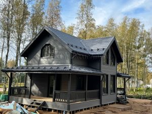 Каркасный дом 7,5х12 деревня Светлое