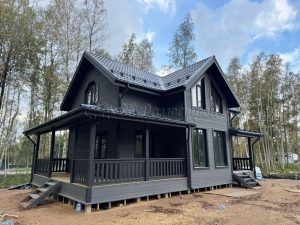 Каркасный дом 7,5х12 деревня Светлое