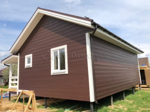 Каркасный дом 7,5х9 деревня Верховье