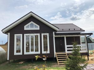 Каркасный дом 7,5х9 деревня Верховье