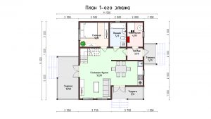 Дом «Фролов» 7,5х9 м