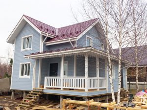 Каркасный дом 7,5х9 деревня Веселёво