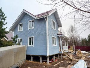 Каркасный дом 7,5х9 деревня Веселёво