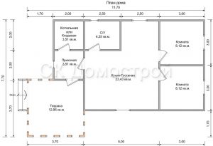 Дом «Волков» 6х10 м