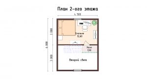 Дом «Алевтинов» 6х8 м