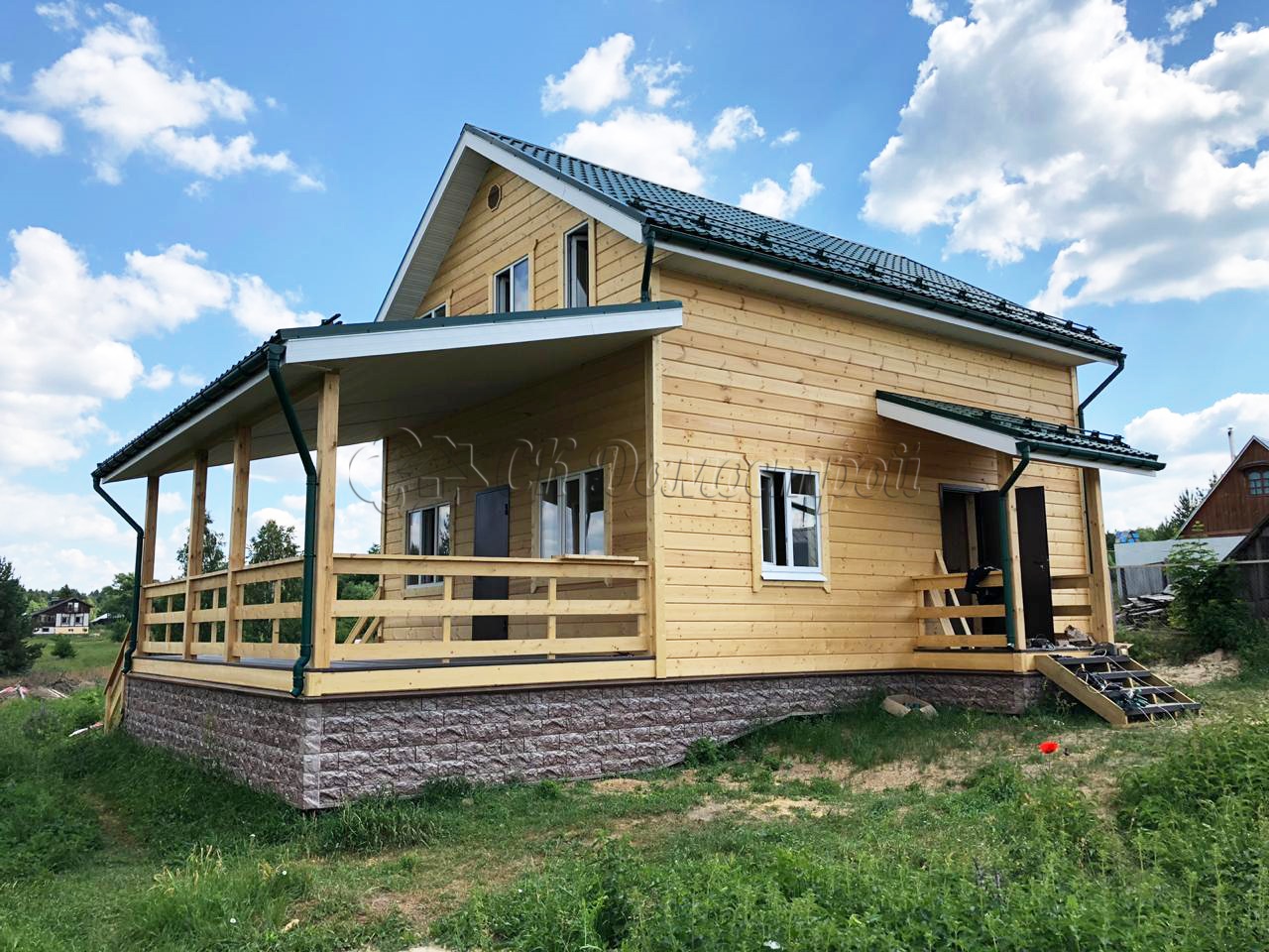 Каркасный дом 7х8 деревня Лесная Слобода