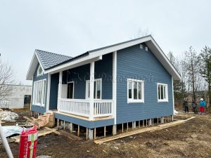 Каркасный дом 8,5х10 деревня Проба