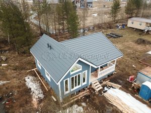 Каркасный дом 8,5х10 деревня Проба