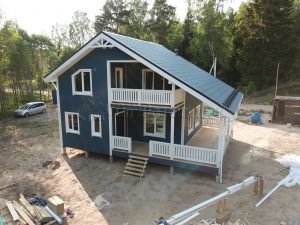 Каркасный дом 8х10,5 деревня Турово