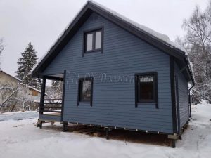 Каркасный дом 8х8 деревня Петелино