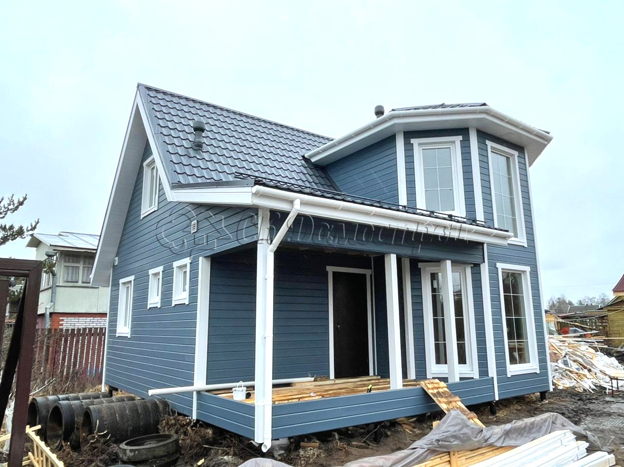 Каркасный дом 8х8 СНТ Прометей