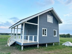 Каркасный дом 8х8,5 деревня Гришино