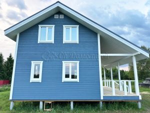 Каркасный дом 8х8,5 деревня Гришино