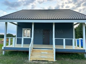 Каркасный дом 8х8,5 деревня Гришино