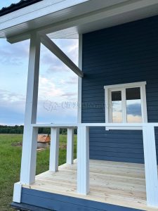 Каркасный дом 8х8,5 деревня Гришино