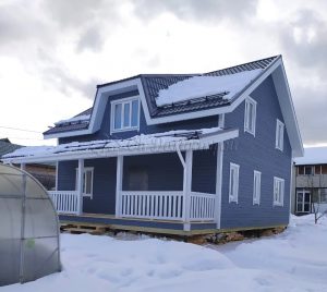 Каркасный дом 9х11 деревня Страдань