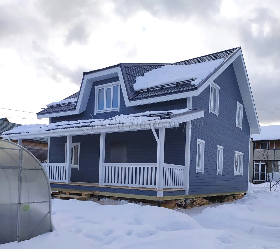 Каркасный дом 9х11 деревня Страдань