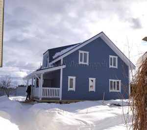 Каркасный дом 9х11 деревня Страдань