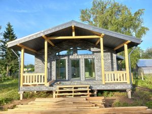 Каркасный дом 9х12,5 деревня Дуплево